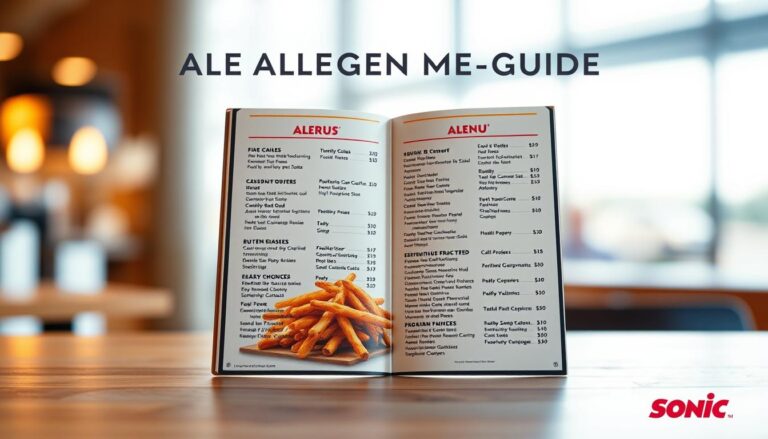 Sonic Allergen Menu